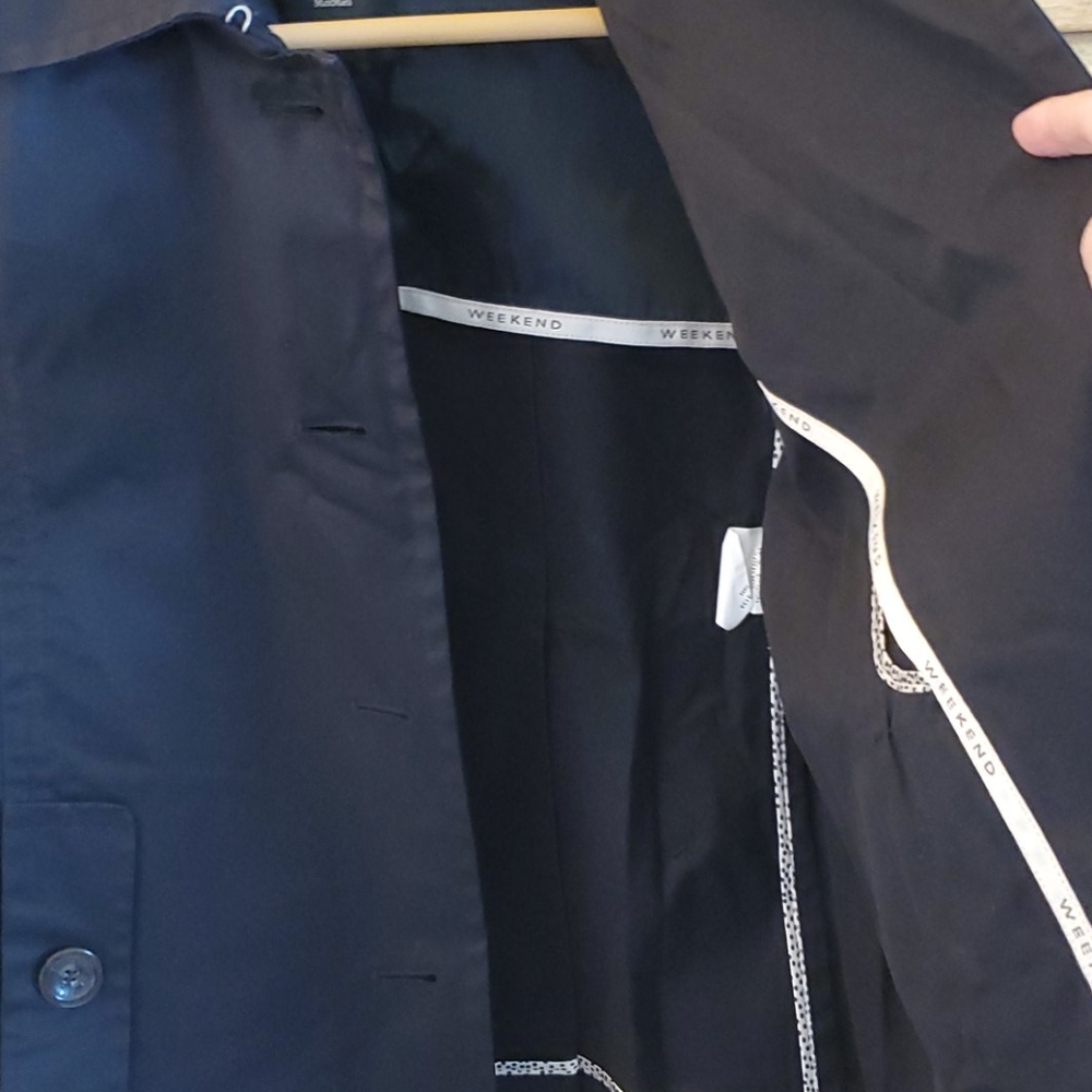 Maxmara Weekend, black cotton twill swing jacket - Picture 6 of 7